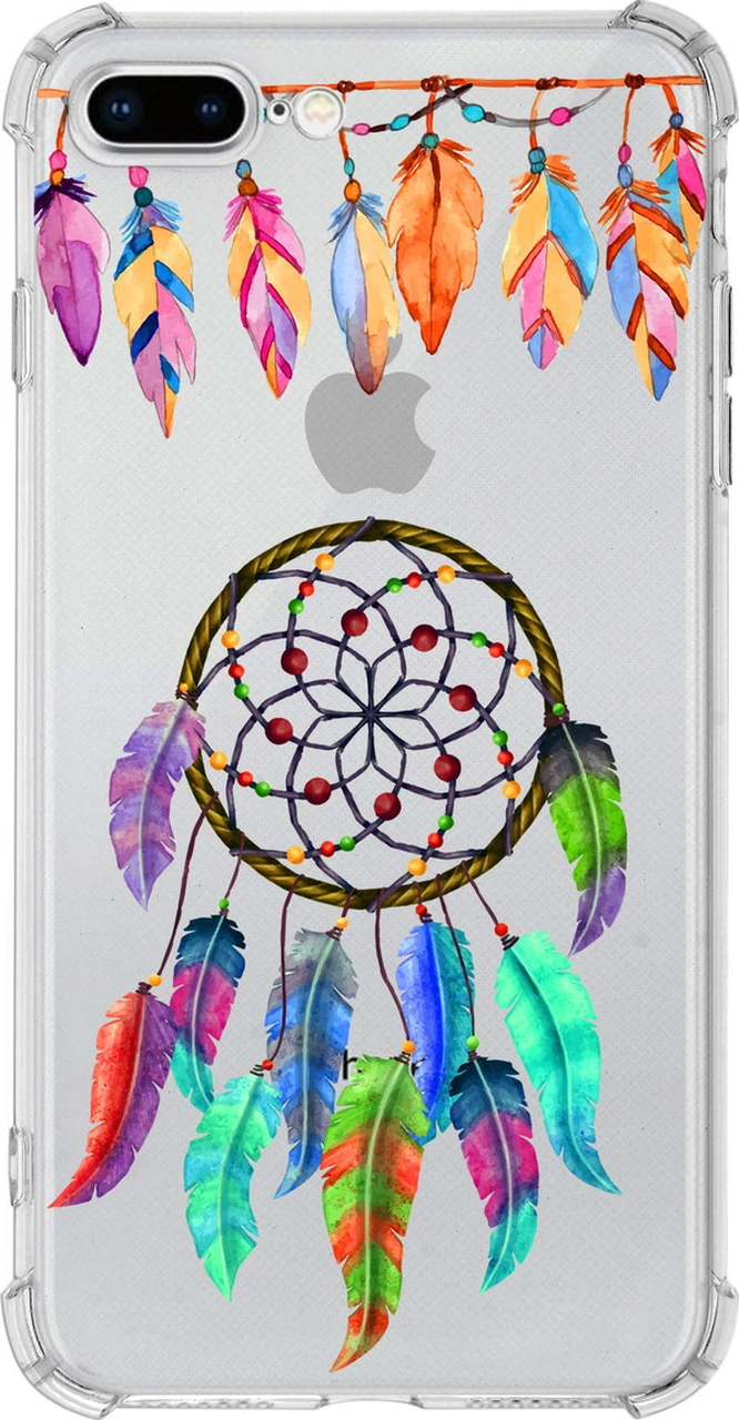 Printify Apple Uyumlu iPhone 7 Plus Devil Eye 6 Baskılı Şeffaf Köşe Korumalı Antişok Kılıf 0166f