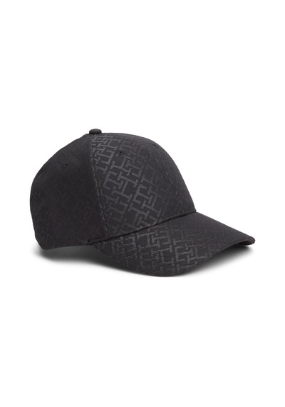Tommy Hilfiger Th Monogram Cap Kadın Siyah Şapka - Aw0aw18058