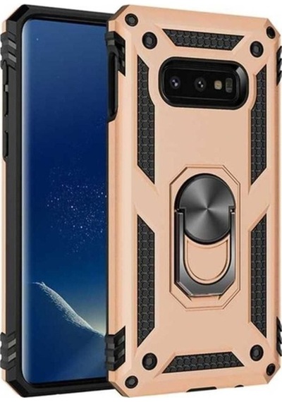 Galaxy S10e Kılıf Zore Vega Kapak Gold