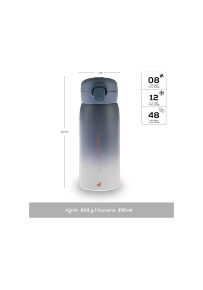 Karaca Skyfall Çelik Sızdırmaz Termos 350 ML Mavi