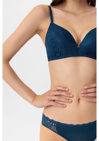 Pierre Cardin Lingerie Paris Boş Kap Regular Sütyen Takım Mavi