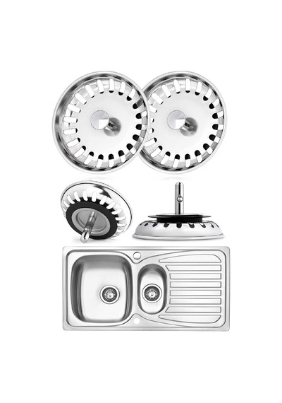 Çöpmak Paslanmaz Çelik Sifon Süzgeci 8 Cm Lavabo Evye Süzgeci Lav