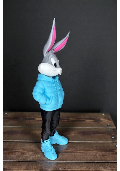 25 Cm Büyük Boy 3d Baskı Bugs Bunny Looney Tunes Çizgi Film Figür Bugs Bunny