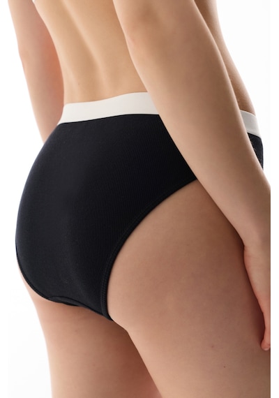 Penti Ribbed Highleg Slip Siyah