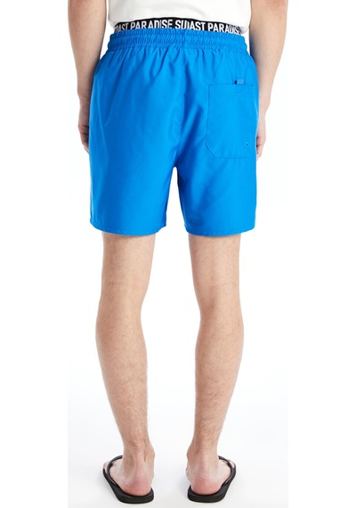 Lcw Swımwear Mavi Kısa Boy Baskılı Erkek Deniz Şortu