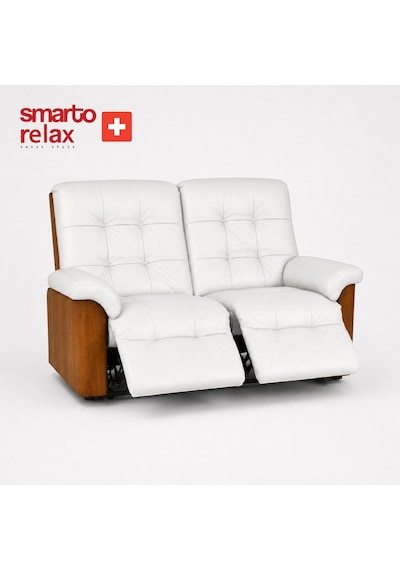 Smarto Relax Berlin İkili Yatar Ayak Uzatmalı Ergonomik Deri Tv Koltuğu Baba Koltuğu Beyaz