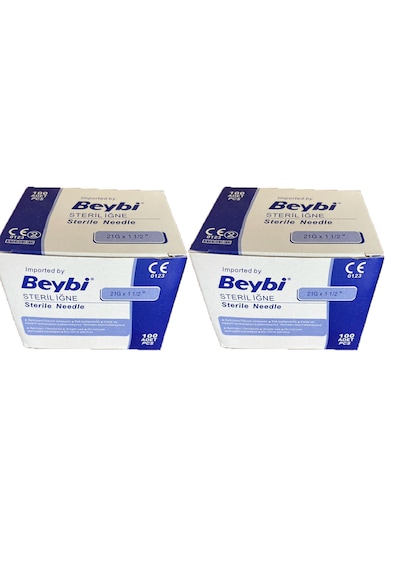 Beybi 21 G X 11/4" Steril Yeşil İğne Ucu 100 Adet 2 Kutu