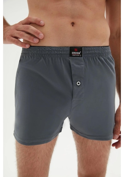 Erdem Erkek Penye Düz Renk Boxer 1400 - 6 Adet 001