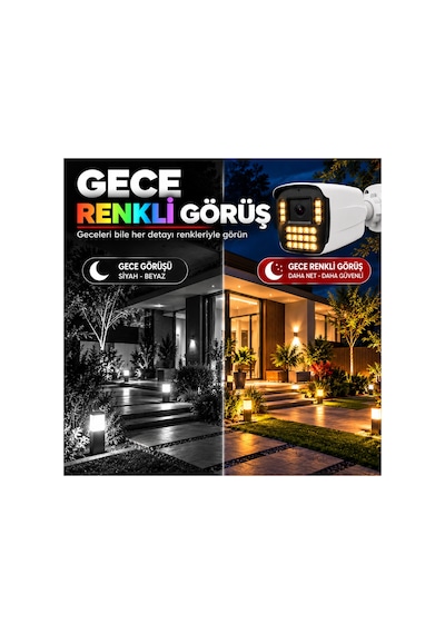 16 Kameralı 4k Sesli İp Güvenlik Kamerası Seti 5mp Gece Renkli Görüş 21 Warm Led Poe 421wsp