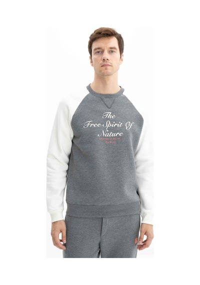 AR-MA Arma Erkek Regular Fit Baskı Yazılı Bisiklet Yaka Sweatshirt 001