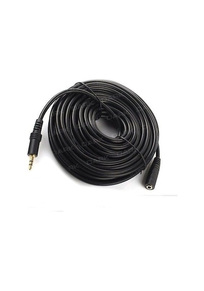 10 Metre Streo Kulaklık Uzatma Kablosu 3,5 Mm Erkek Dişi