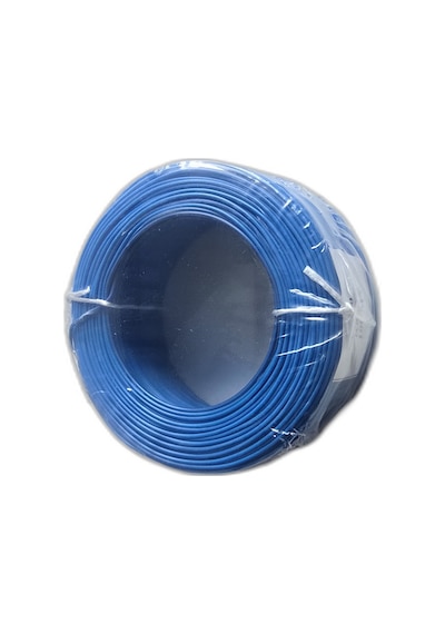 Tek Damarlı Kalaylı Tam Bakır Zil Teli Montaj Teli 0.50 Mm 100 Metre Mavi Zil Kablosu
