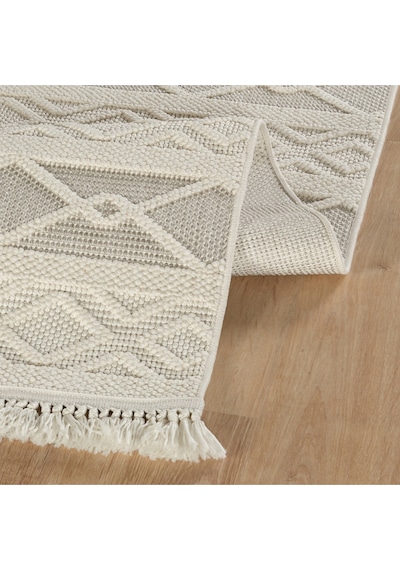 Kaşmir Halı 7/24 İskandinav Larus Grey 160x230 CM Salon Mutfak Halısı Yolluk Kilim