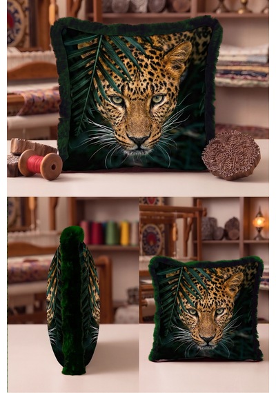 Egzotik Leopar Safari Saçaklı Yastık Kılıfı - Vahşi Orman Kahverengi Yeşil Püsküllü Kırlent Kılıfı Buzlu Sahil Opal Egzotik Leopar Safari Saçaklı Yastık Kılıfı - Vahşi Orman Kahverengi Yeşil Püsküllü Kırlent Kılıfı Buzlu Sahil Opal