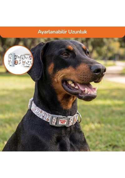 Gobypet Desenli Köpek Boyun Tasması 25 Mm, Ayarlanabilir 39-55 Cm, Güçlendirilmiş Emniyet Kilitli Toka, Paslanmaz Metal D Halka, Dayanıklı Kumaş, Günlük Kullanım, Yürüyüş Ve Eğitim İçin Çok Renkli Gobypet Desenli Köpek Boyun Tasması 25 Mm, Ayarlanabilir 39-55 Cm, Güçlendirilmiş Emniyet Kilitli Toka, Paslanmaz Metal D Halka, Dayanıklı Kumaş, Günlük Kullanım, Yürüyüş Ve Eğitim İçin Çok Renkli