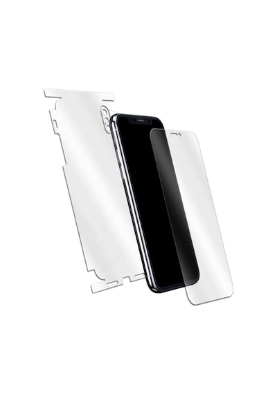 Exquıs Apple Uyumlu iPhone X Ön Ve Arka Koruma 360 Full Kaplama - Şeffaf