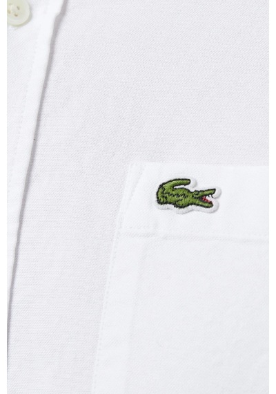Lacoste Mens Regular Fit White Shirt Standart Kesim Organik Pamuk Erkek Gömlek Beyaz