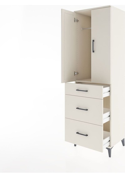 Hyperion Dolap Tek Raflı 3 Çekmeceli Tek Askılı 60x44x195 Ayt... Aytaşı Hyperion Dolap Tek Raflı 3 Çekmeceli Tek Askılı 60x44x195 Ayt... Aytaşı