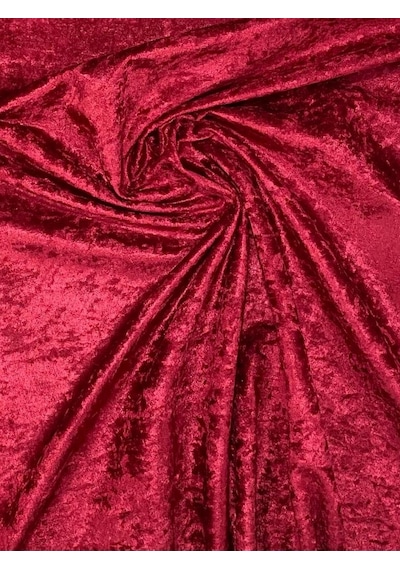 Enesar Home Parlak Kadife Bordo Kumaş Döşemelik Kumaş (Likrasiz & Astarli) 100 x 140 cm