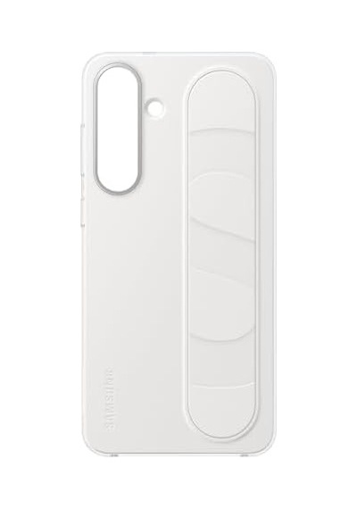 Galaxy  Uyumlu  S25 Fe Standlı Kordonlu Silikon Kılıf, Beyaz