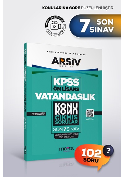 Kpss Ön Lisans Vatandaşlık Konu Konu Son 7 Sınav Çıkmış Sorular Tamamı Çözümlü