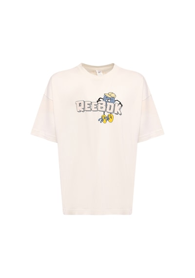 Reebok Funny Tee Ekru Erkek Kısa Kol T-shirt 000000000102055795 Bej