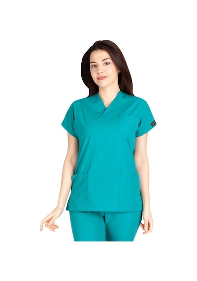 Kadın Doktor Hemşire Forması Scrubs Likralı Esnek Kumaş Hastane N (484499628)