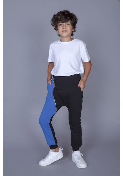 Toontoy Kids Toontoy Erkek Çocuk Şalvar Tipi Fermuar Detaylı Eşofman Alt Saks