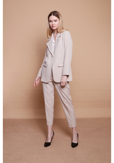 Yakalı Kolu Katlamalı Cep Kapaklı Salaş Boyfriend Oversize Hafif Likralı Kumaş Blazer Ceket-taş Taş Yakalı Kolu Katlamalı Cep Kapaklı Salaş Boyfriend Oversize Hafif Likralı Kumaş Blazer Ceket-taş Taş