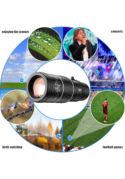 Dürbün Monocular Monoküler  Teleskop Profesyonel Zoom 16x52 Siyah