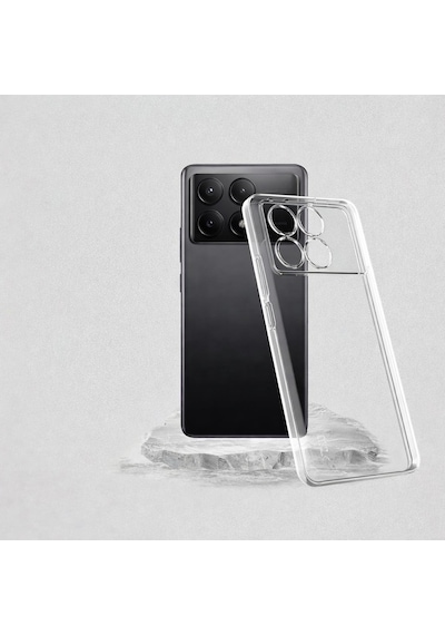 Poco X6 Pro Uyumlu Kılıf Şeffaf Kamera Korumalı 3d