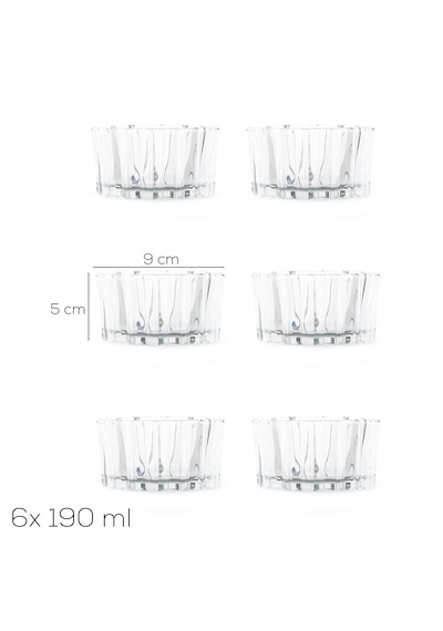 Porsima Ryg8068 Tulin 6lı Cam Kase Puding Tatlı Ve Dondurma Kasesi Kahvaltılık Kase Seti Çerez Kasesi 5x9cm Şeffaf