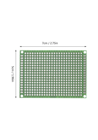Koodmax 10 Adet 5x7cm Proto Pcb Delikli Pertinaks Prototip Deney Kartı Delikli Plaket Pertenaks