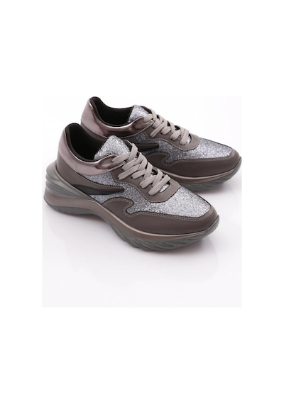 Dgn 740 Kadin Bağcikli Sneaker Ayakkabi 740-2239-R7512 Gri