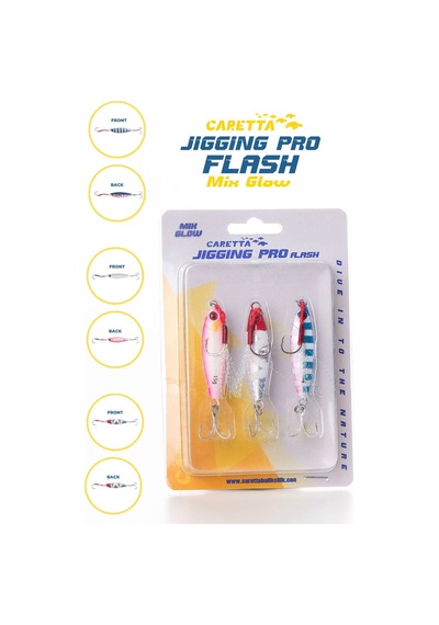 Caretta Jigging Pro Flash Jig Yem Mix Glow - 15 G
