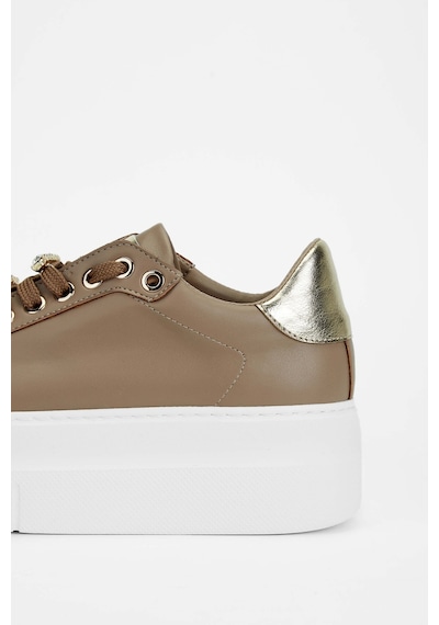 Tamer Tanca Kadın Vegan Bej Sneakers & Spor Ayakkabı 1009 001 Bn Ayk Sk23/24 Vızon Cılt Vizon