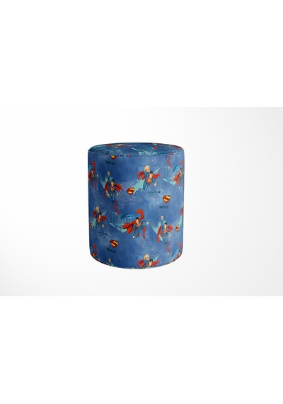 Bluehomeconcept Adawall Home Blue Superman Puf