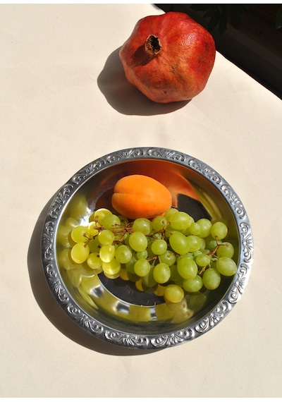 2 Adet Paslanmaz Çelik Salata Kasesi Meyve Çerez Çukur Kase-20 Cm
