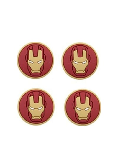 Iron-man Desenli Xbox One S/one X/xbox E/xbox 360 Analog Koruyucu Silikon Pad Kırmızı Sarı