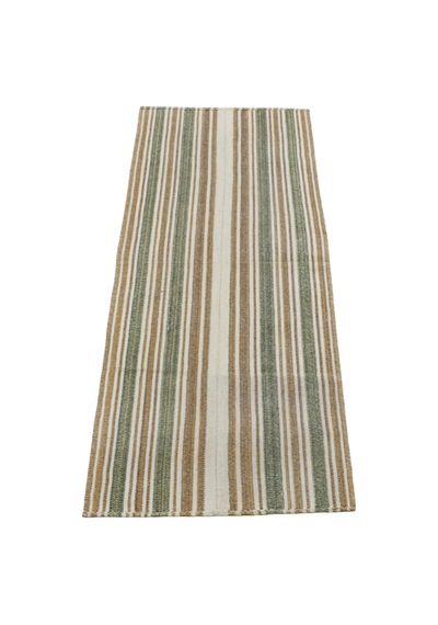 Zehra Abla Halı Yeni El Dokuma Nadir Ak Pamuklu Yörük Yün Yolluk Kilim 6718 Çok Renkli