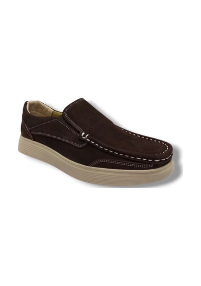 Master 1713-25 Hakiki Nubuk Deri Casual Erkek Ayakkabı Kahve Buz Kahverengi