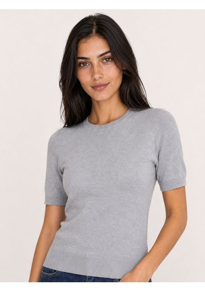 Loft Regular Fit Kadın Bluz K.kol Lf2044861 Q1.v1 Gri Melanj