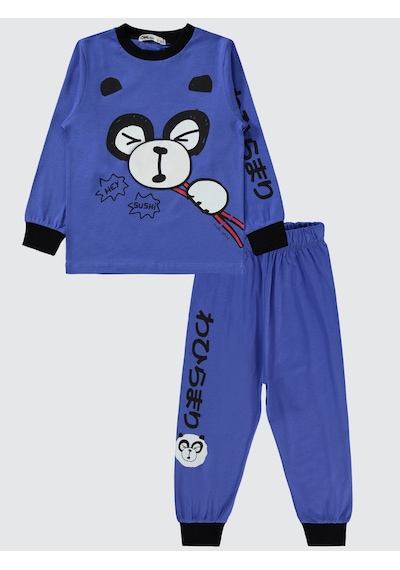 Civil Boys Erkek Çocuk Pijama Takımı 2-5 Yaş Saks Mavisi Saks Mavisi