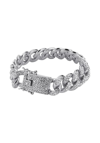Chavin 12 Mm. Kalın Taşlı Alloy Erkek Bileklik  Ed93By Gümüş