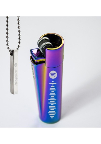 Kişiye Özel İsimli Spotify Barkodlu Mix-Icy Clipper Metal Çakmak N11.1723