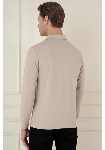 Efor Ts 893 Slim Fit Bej Spor T-shirt Bej