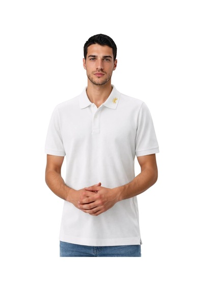 Arma Ar-ma Erkek Polo Yaka Tişört Baskisiz Basic Örme Kumaş Regular Fit %100 Pamuk 30/1 Çift Toplama Penye Pike Y31374358302 Beyaz-b1