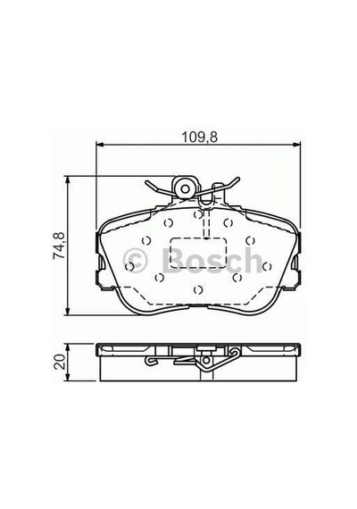 BOSCH 986460977 Fren Balatası Ön W202 C Serisi C180 C200 C220 C230 C250 C280