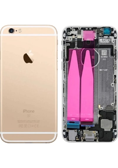 Apple Uyumlu iPhone 6s Full Dolu Kasa Kapak Servis Kalite Gold