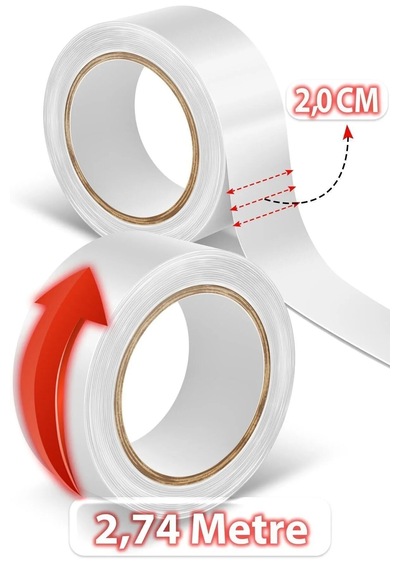 Walker Tape No-shine Rulo Protez Saç Bandı 3/4x3 Yd 2 Cm X 2,74m